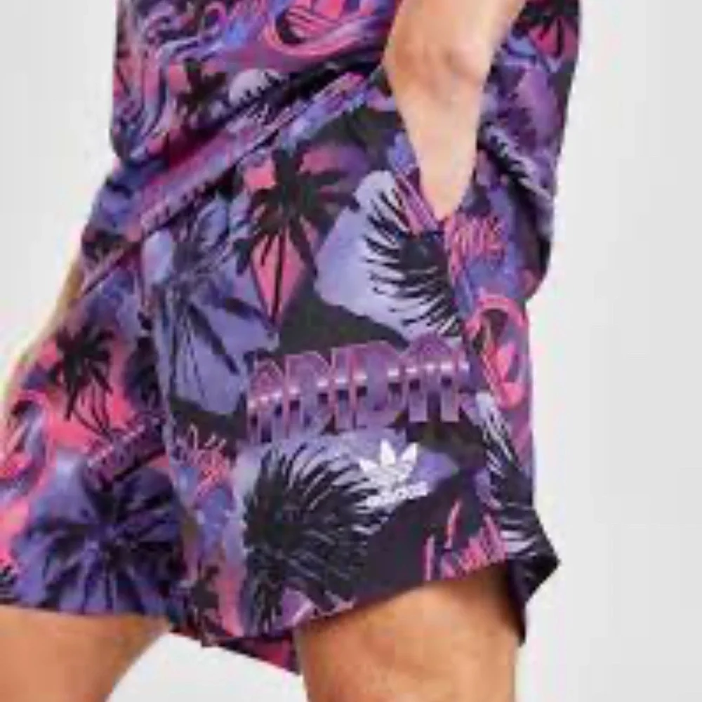 Adidas palm swim short and tee in multicolor size XL